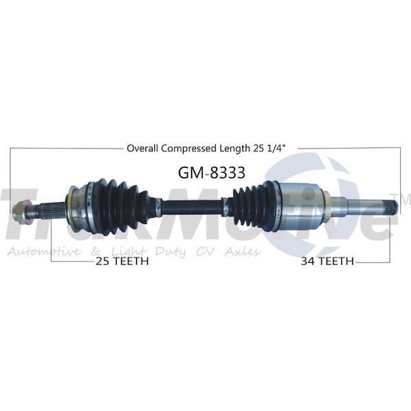Surtrack Axle Cv Axle Shaft, Gm-8333 GM-8333 - main